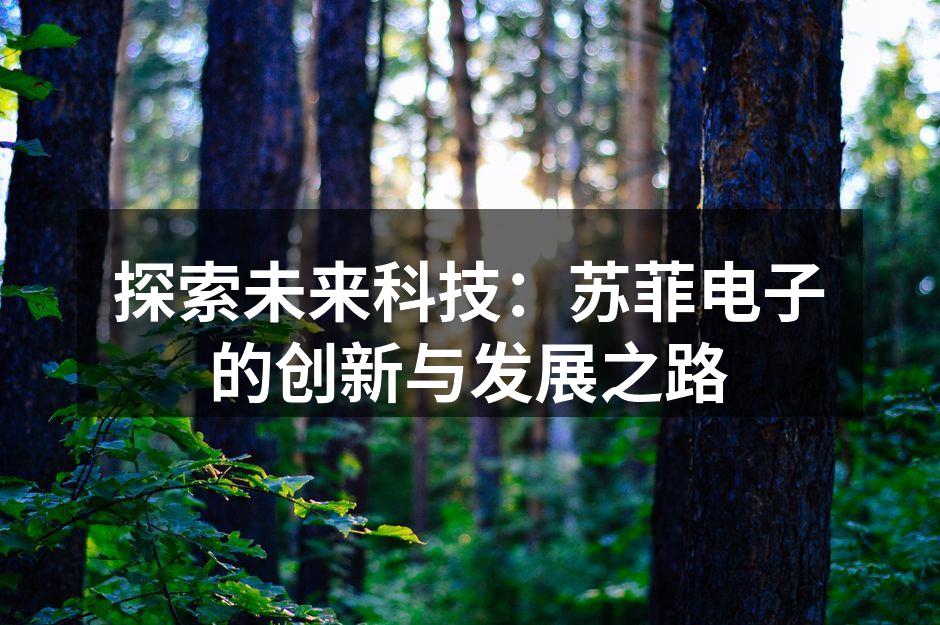 探索未来科技：苏菲电子的创新与发展之路